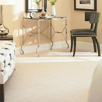 Light color low pile carpet floor