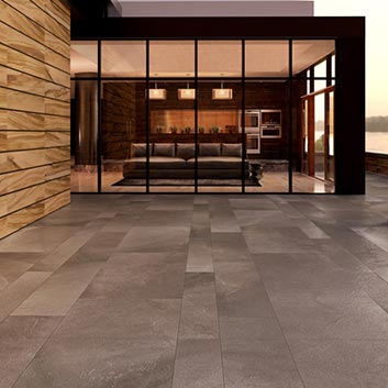Outdoor kitchen tile